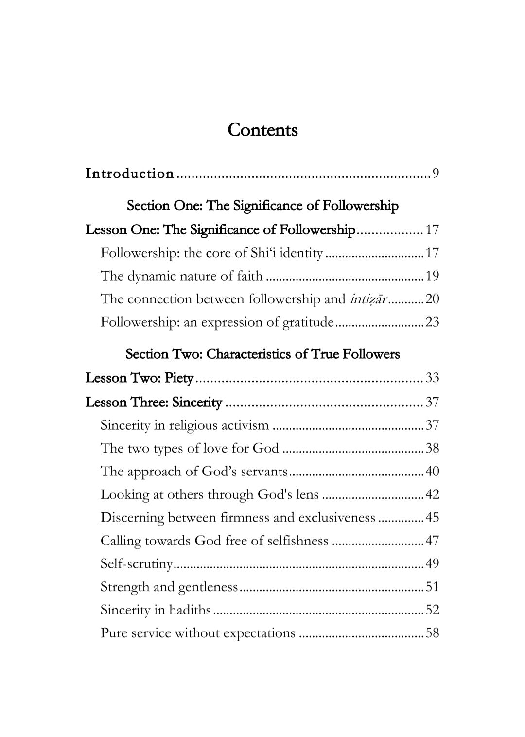 Lessons on Followership: Characteristics of True Shi'a