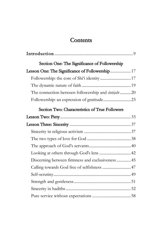 Lessons on Followership: Characteristics of True Shi'a